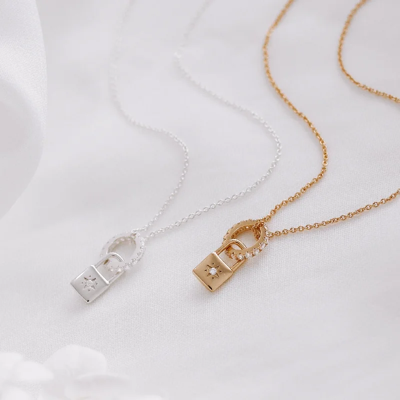 Huge Savings On Timeless Jewelry Collections Shane - Sterling Silver Padlock Necklace Huge Savings On Timeless Jewelry Collections Shane - Sterling Silver Padlock Necklace