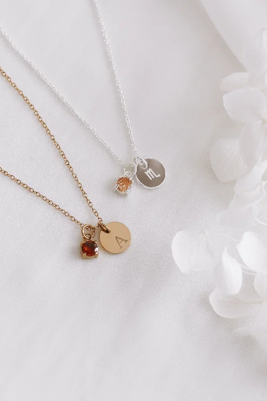 Fashion-Forward Jewelry At Exclusive Discounts Sienna - Gold Stainless Steel Monogrammed Birthstone Necklace Fashion-Forward Jewelry At Exclusive Discounts Sienna - Gold Stainless Steel Monogrammed Birthstone Necklace
