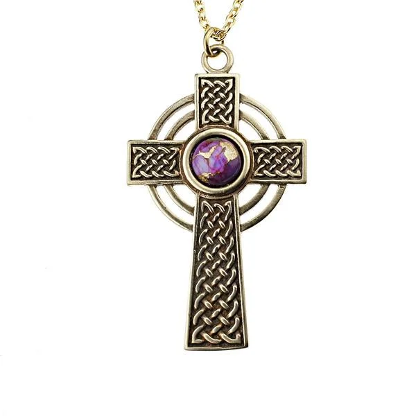 Once-A-Year Jewelry Deals – Shop Before They’Re Gone Small Celtic Cross Necklace with 6mm Persian Purple Turquoise Copper Gemstone Once-A-Year Jewelry Deals – Shop Before They’Re Gone Small Celtic Cross Necklace with 6mm Persian Purple Turquoise Copper Gemstone