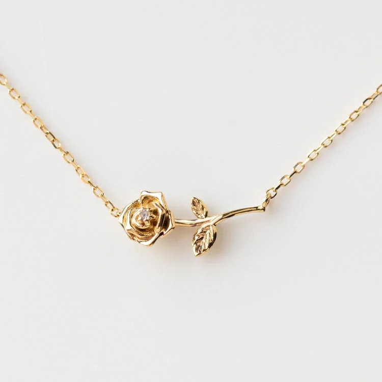 Fine Jewelry, Limited-Time Offers Available Solid Gold Birth Flower Necklace