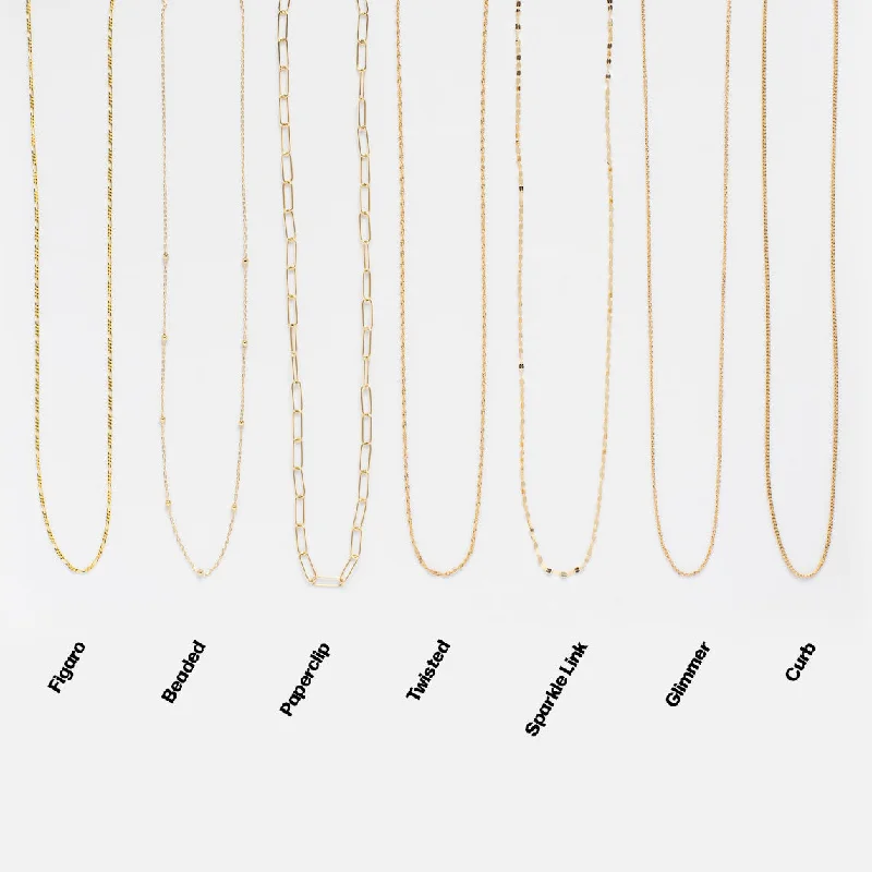 Trendy Minimalist Jewelry For Everyday Wear Solid Gold Chain for Charms