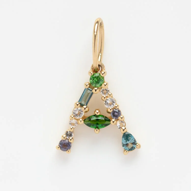 Flash Sale On Stunning Jewelry – Don't Miss Out Solid Gold Gemstone Letter Charm