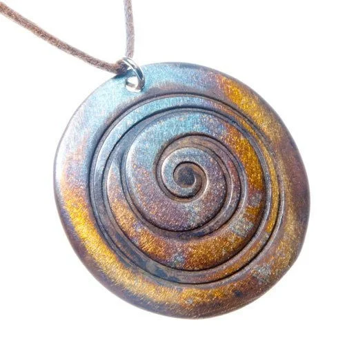 Stunning Statement Jewelry, Unbeatable Discounts Spiral Iridescent Pendant Necklace on Adjustable Natural Fiber Cord Stunning Statement Jewelry, Unbeatable Discounts Spiral Iridescent Pendant Necklace on Adjustable Natural Fiber Cord