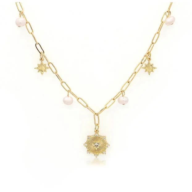 Premium Jewelry Now Available At Special Discounts Starburst Paperclip Pearl Necklace Premium Jewelry Now Available At Special Discounts Starburst Paperclip Pearl Necklace