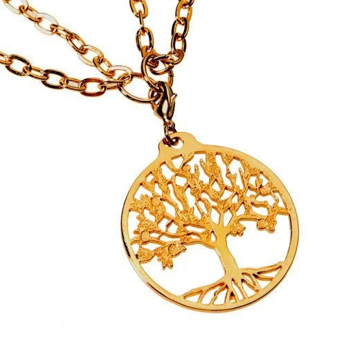 Dainty And Elegant Jewelry Now At Reduced Prices Tree of Life Gold-dipped Pendant Necklace on 18-36" Gold Plated Cable Chain Dainty And Elegant Jewelry Now At Reduced Prices Tree of Life Gold-dipped Pendant Necklace on 18-36" Gold Plated Cable Chain