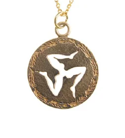 Final Call For Exquisite Jewelry At Reduced Rates Triskelion Peace Bronze Pendant Necklace on 18" Rolo Chain Final Call For Exquisite Jewelry At Reduced Rates Triskelion Peace Bronze Pendant Necklace on 18" Rolo Chain