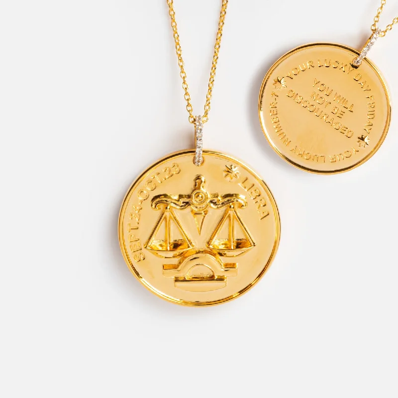 Shop Modern Jewelry Collections With Exclusive Discounts Vintage Inspired Zodiac Coin Necklace