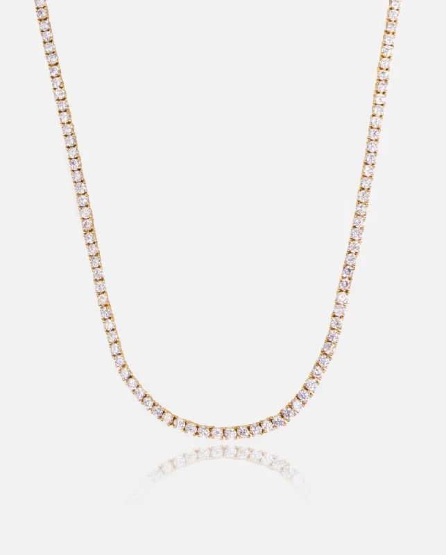 Beautiful Jewelry, Breathtaking Discounts – Hurry In 3mm Tennis Chain - Gold