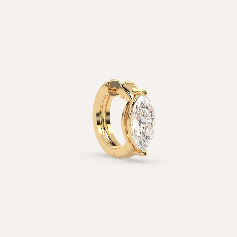 Limited-Stock Jewelry Clearance – Grab Your Favorites Now 1 1/2 carat Single Marquise Diamond Hoop Earring Limited-Stock Jewelry Clearance – Grab Your Favorites Now 1 1/2 carat Single Marquise Diamond Hoop Earring