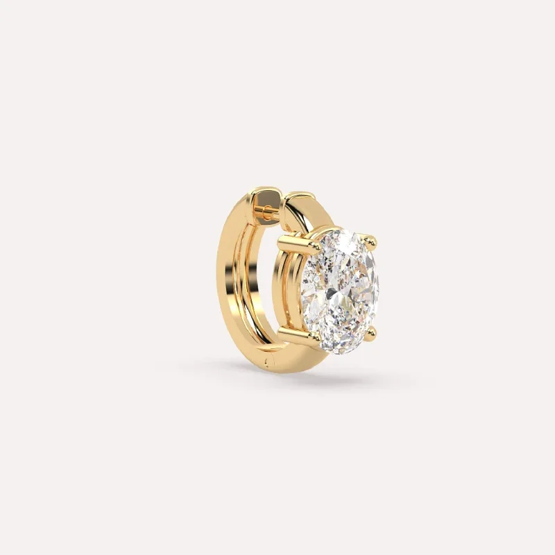 Elegant Jewelry, Exclusive Prices – Shop Now 1 1/2 carat Single Oval Diamond Hoop Earring Elegant Jewelry, Exclusive Prices – Shop Now 1 1/2 carat Single Oval Diamond Hoop Earring