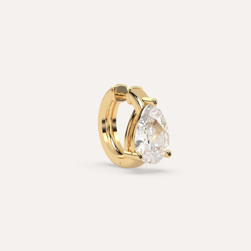 Shop Fine Jewelry With Exclusive Savings 1 1/2 carat Single Pear Diamond Hoop Earring Shop Fine Jewelry With Exclusive Savings 1 1/2 carat Single Pear Diamond Hoop Earring
