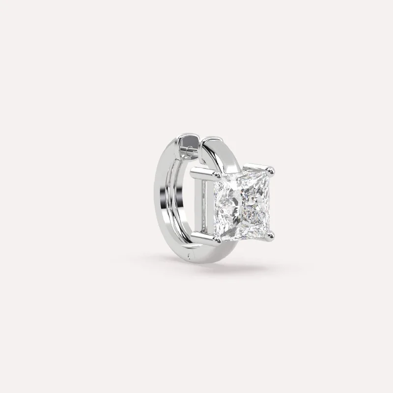 Exclusive Gemstone Jewelry Markdowns – Shop Now 1 1/2 carat Single Princess Diamond Hoop Earring Exclusive Gemstone Jewelry Markdowns – Shop Now 1 1/2 carat Single Princess Diamond Hoop Earring