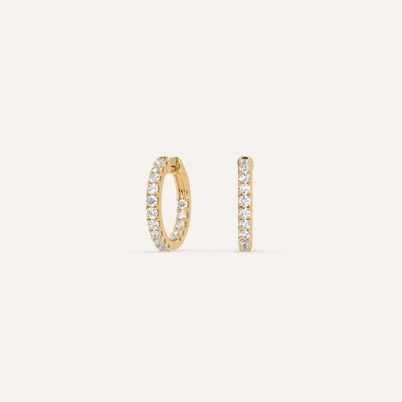 Flash Sale On Elegant Jewelry – Don't Miss Out 1/2 carat Diamond Hoop Earrings