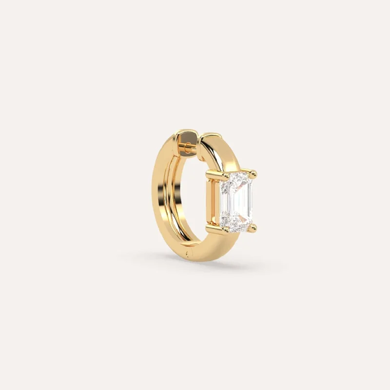Holiday Jewelry Sale – Perfect Gifts At Great Prices 1/2 carat Single Emerald Diamond Hoop Earring