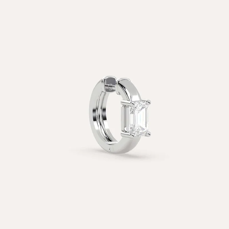 Elegant Jewelry, Exclusive Prices – Shop Now 1/2 carat Single Emerald Diamond Hoop Earring Elegant Jewelry, Exclusive Prices – Shop Now 1/2 carat Single Emerald Diamond Hoop Earring