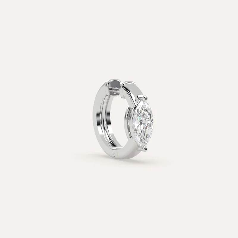 Bold And Beautiful Jewelry Now At Irresistible Prices 1/2 carat Single Marquise Diamond Hoop Earring Bold And Beautiful Jewelry Now At Irresistible Prices 1/2 carat Single Marquise Diamond Hoop Earring