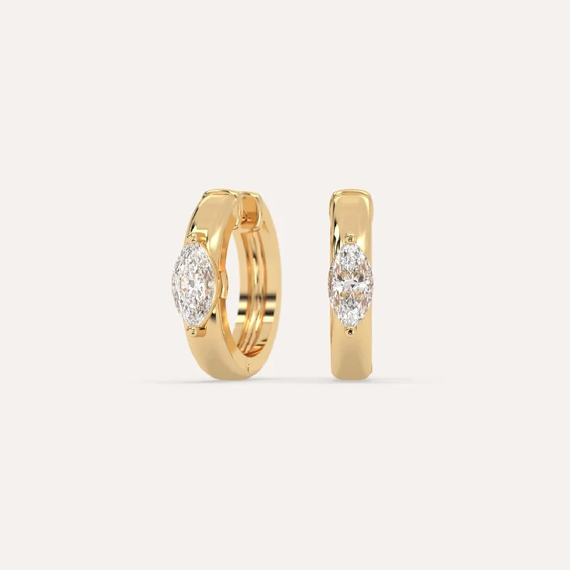 High-Quality Jewelry At A Fraction Of The Cost 1/2 carat Marquise Diamond Hoop Earrings High-Quality Jewelry At A Fraction Of The Cost 1/2 carat Marquise Diamond Hoop Earrings