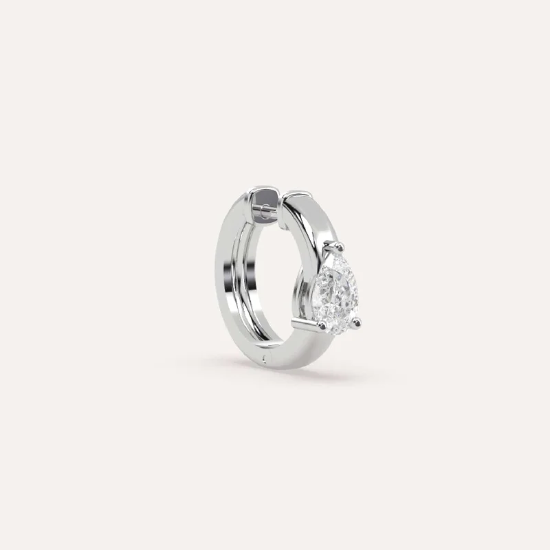 Buy More, Save More On Stunning Jewelry Pieces 1/2 carat Single Pear Diamond Hoop Earring Buy More, Save More On Stunning Jewelry Pieces 1/2 carat Single Pear Diamond Hoop Earring