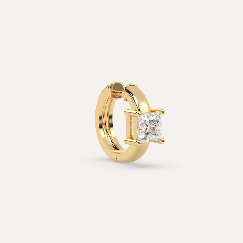 Jewelry Clearance Sale – Final Reductions 1/2 carat Single Princess Diamond Hoop Earring Jewelry Clearance Sale – Final Reductions 1/2 carat Single Princess Diamond Hoop Earring
