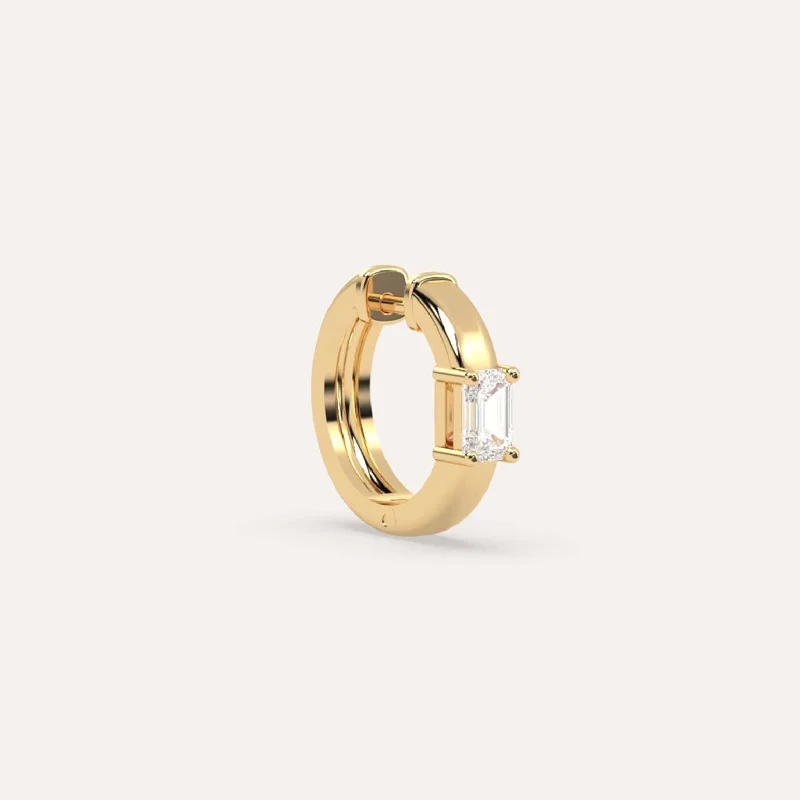 Limited-Time Offer On Elegant Jewelry Pieces 1/4 carat Single Emerald Diamond Hoop Earring Limited-Time Offer On Elegant Jewelry Pieces 1/4 carat Single Emerald Diamond Hoop Earring