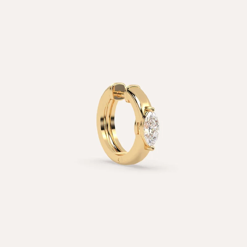 Special Deals On Handcrafted And Designer Jewelry 1/4 carat Single Marquise Diamond Hoop Earring Special Deals On Handcrafted And Designer Jewelry 1/4 carat Single Marquise Diamond Hoop Earring