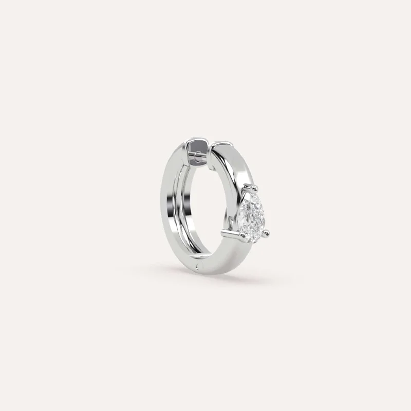 Limited Stock On Premium Jewelry At Low Prices 1/4 carat Single Pear Diamond Hoop Earring Limited Stock On Premium Jewelry At Low Prices 1/4 carat Single Pear Diamond Hoop Earring