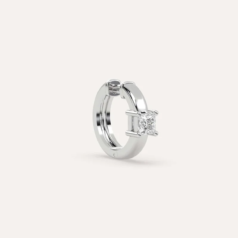 Breathtaking Jewelry At Limited-Time Savings 1/4 carat Single Princess Diamond Hoop Earring Breathtaking Jewelry At Limited-Time Savings 1/4 carat Single Princess Diamond Hoop Earring