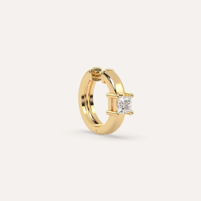 Personalized Jewelry At Special Discount Rates 1/4 carat Single Princess Diamond Hoop Earring Personalized Jewelry At Special Discount Rates 1/4 carat Single Princess Diamond Hoop Earring