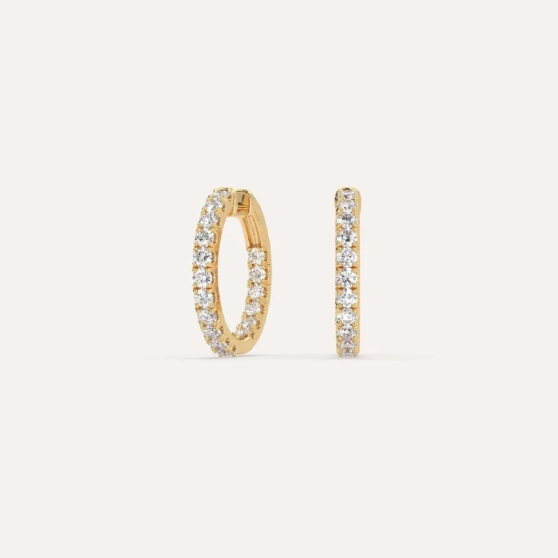 Premium Diamond Jewelry At Once-In-A-Lifetime Discounts 1 carat Diamond Hoop Earrings
