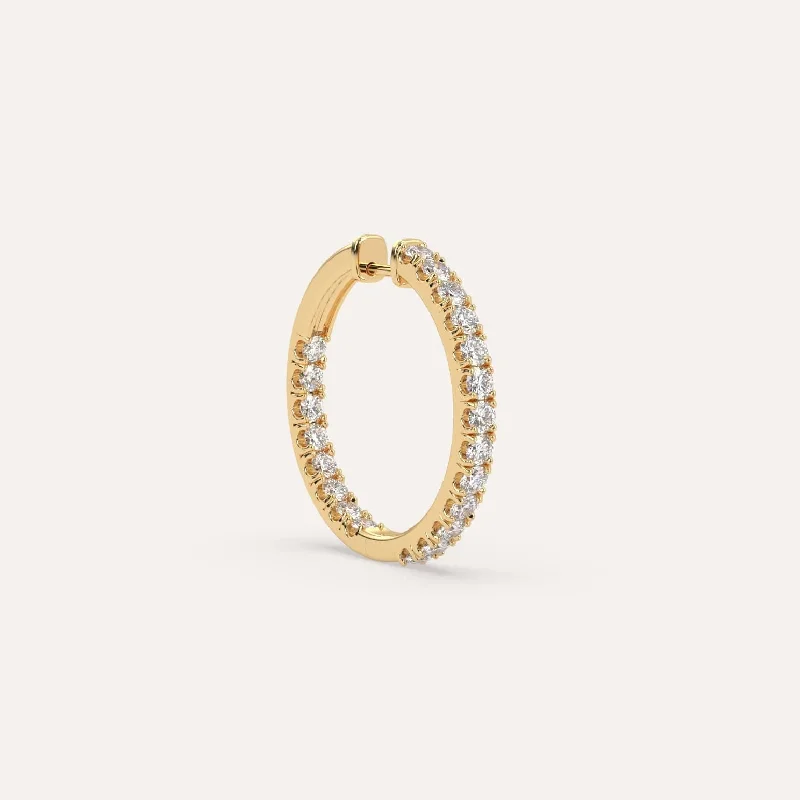 Shop High-Quality Jewelry At Jaw-Dropping Discounts 1 carat Single Diamond Hoop Earring Shop High-Quality Jewelry At Jaw-Dropping Discounts 1 carat Single Diamond Hoop Earring