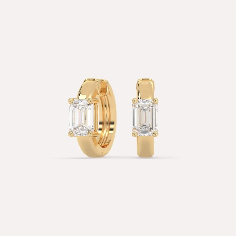 Discounted Luxury Jewelry – Shine Without The Splurge 1 carat Emerald Diamond Hoop Earrings Discounted Luxury Jewelry – Shine Without The Splurge 1 carat Emerald Diamond Hoop Earrings