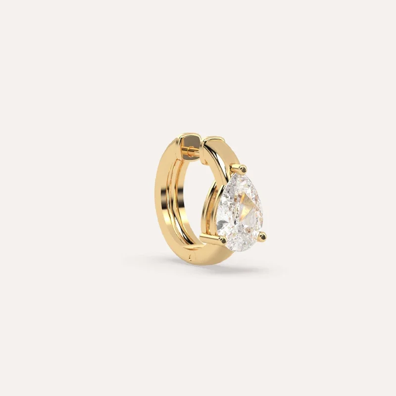 Luxury Meets Affordability – Jewelry Sale Now Live 1 carat Single Pear Diamond Hoop Earring Luxury Meets Affordability – Jewelry Sale Now Live 1 carat Single Pear Diamond Hoop Earring