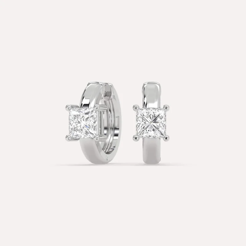 Unique Jewelry Designs Now At Discounted Rates 1 carat Princess Diamond Hoop Earrings Unique Jewelry Designs Now At Discounted Rates 1 carat Princess Diamond Hoop Earrings