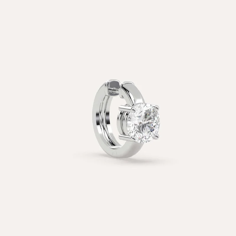Fine Jewelry, Limited-Time Offers Available 1 carat Single Round Diamond Hoop Earring Fine Jewelry, Limited-Time Offers Available 1 carat Single Round Diamond Hoop Earring