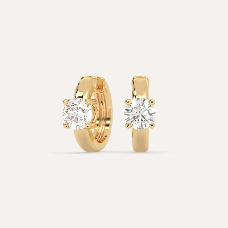 Handcrafted Jewelry Sale – Unique Designs At Low Prices 1 carat Round Diamond Hoop Earrings Handcrafted Jewelry Sale – Unique Designs At Low Prices 1 carat Round Diamond Hoop Earrings