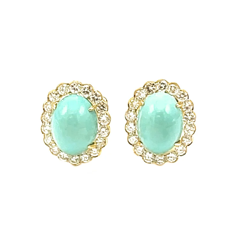 Upgrade Your Jewelry Collection For Less Elegant Turquoise and Diamond Cluster Earrings Upgrade Your Jewelry Collection For Less Elegant Turquoise and Diamond Cluster Earrings