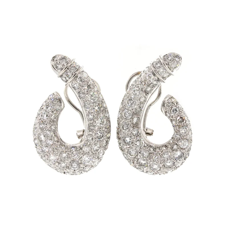 Make Every Moment Shine – Jewelry Discounts Available J-Shaped Pave Diamond Earrings Make Every Moment Shine – Jewelry Discounts Available J-Shaped Pave Diamond Earrings