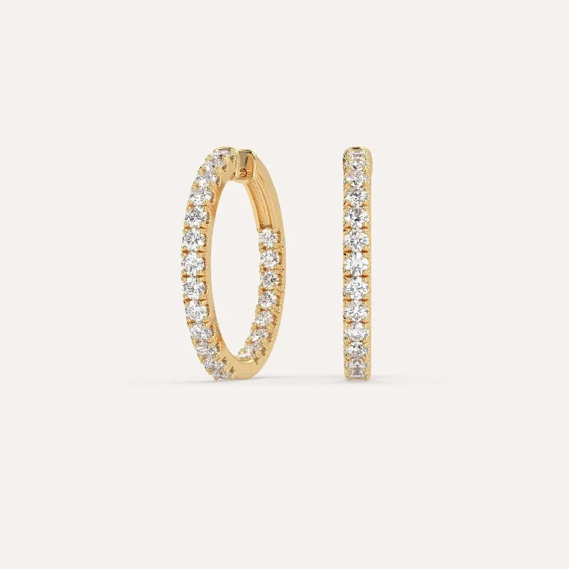Elevate Your Outfit With Discounted Statement Jewelry 2 carat Diamond Hoop Earrings Elevate Your Outfit With Discounted Statement Jewelry 2 carat Diamond Hoop Earrings