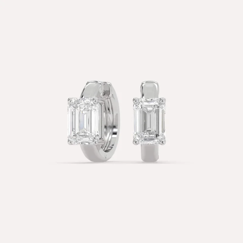 Sparkle For Less – Shop Jewelry Deals Now 2 carat Emerald Diamond Hoop Earrings
