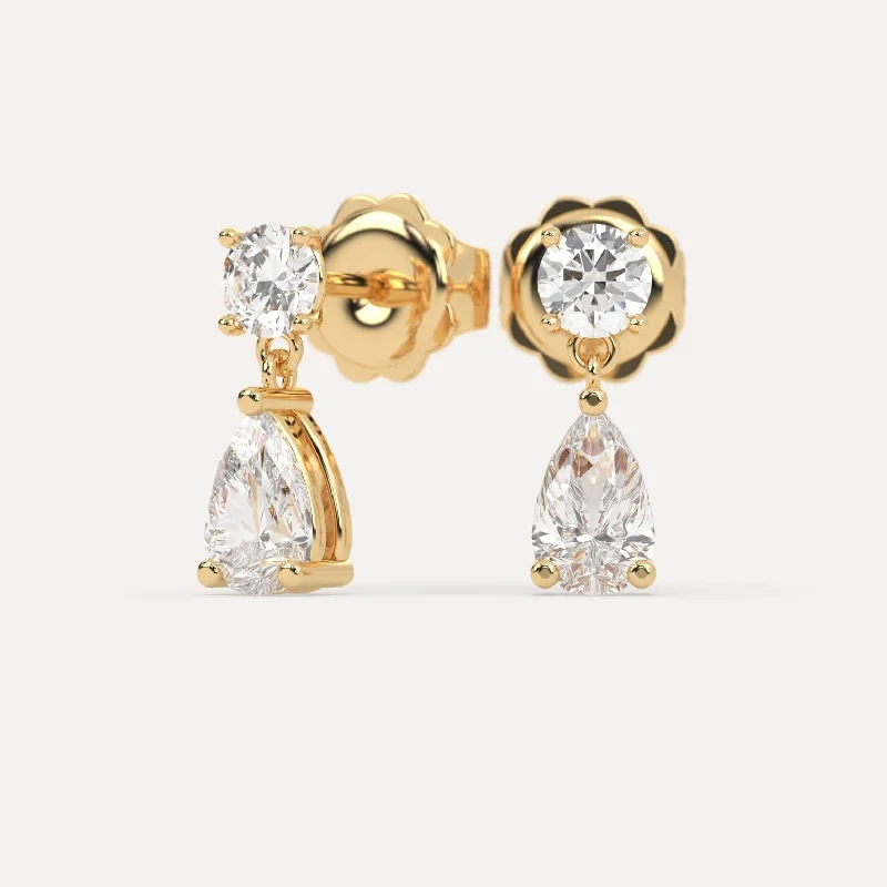 Must-Have Jewelry At Unbelievable Discounts 2 carat Pear Diamond Drop Earrings