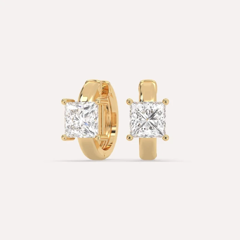 Exclusive Gemstone Jewelry At Special Prices 2 carat Princess Diamond Hoop Earrings Exclusive Gemstone Jewelry At Special Prices 2 carat Princess Diamond Hoop Earrings