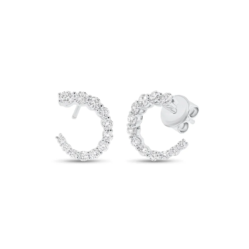 Grab Exquisite Jewelry At The Lowest Prices Graduated Diamond Front-Facing Hoop Earrings Grab Exquisite Jewelry At The Lowest Prices Graduated Diamond Front-Facing Hoop Earrings