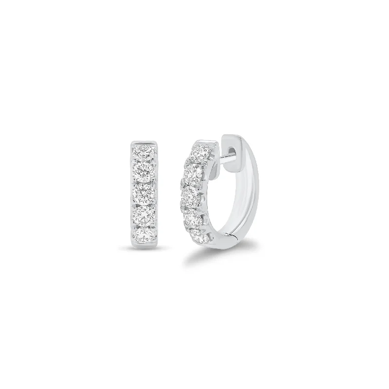 Exclusive Jewelry Offers – Shine For Less 10-Stone Diamond Huggie Earrings