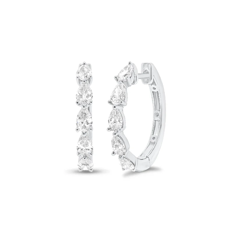 Elegant Jewelry Styles At Budget-Friendly Prices Pear-Shaped Diamond Huggies