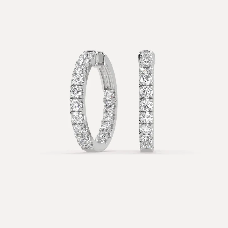 Big Discounts On Elegant Jewelry Collections 3 carat Diamond Hoop Earrings