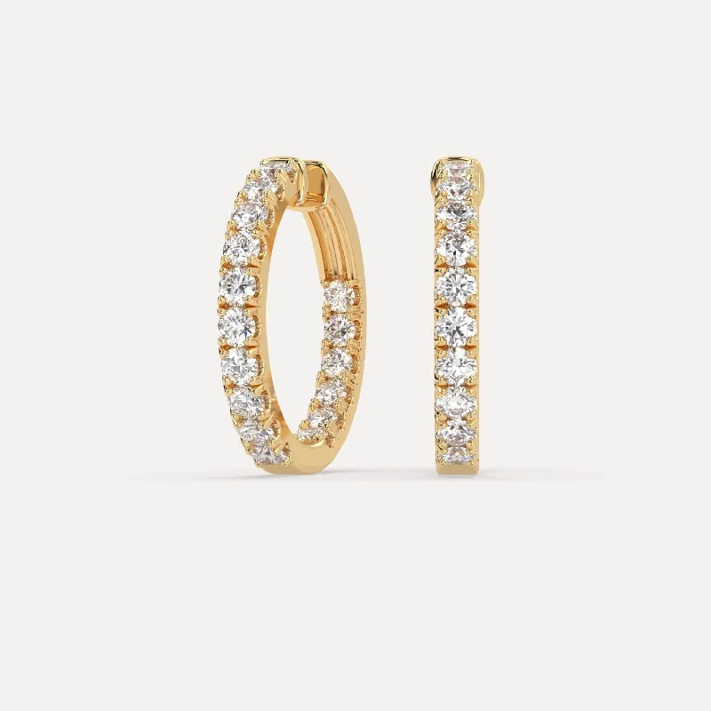 Timeless Jewelry Styles At Wallet-Friendly Prices 3 carat Diamond Hoop Earrings