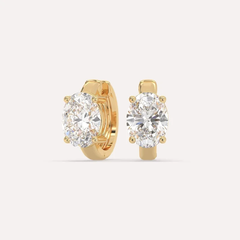 Flash Sale On Stunning Jewelry – Don't Miss Out 3 carat Oval Diamond Hoop Earrings
