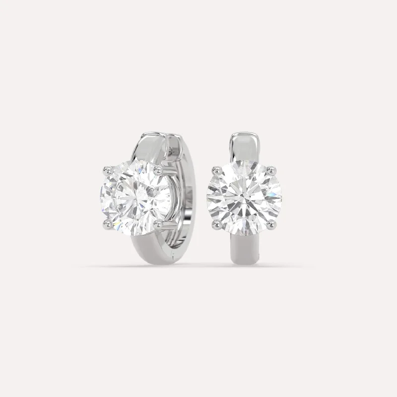 Sparkle More For Less – Jewelry Sale Happening Now 3 carat Round Diamond Hoop Earrings Sparkle More For Less – Jewelry Sale Happening Now 3 carat Round Diamond Hoop Earrings