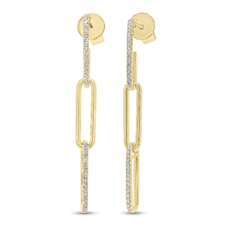 Bestselling Jewelry At Special Promotional Rates Diamond Medium Paperclip Chain Earrings Bestselling Jewelry At Special Promotional Rates Diamond Medium Paperclip Chain Earrings