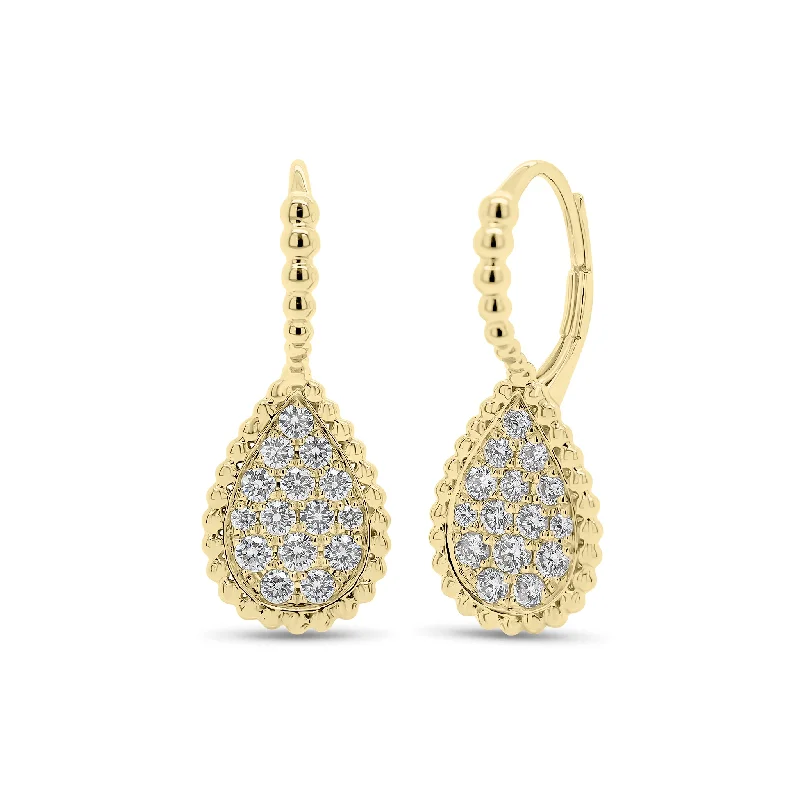 Discounted Jewelry For A Glamorous Look Diamond Pear Drop Lever-Back Earrings